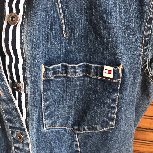 Vintage Tommy Hilfiger Y2K Denim Short Sleeve Dress - Picture 4 of 15